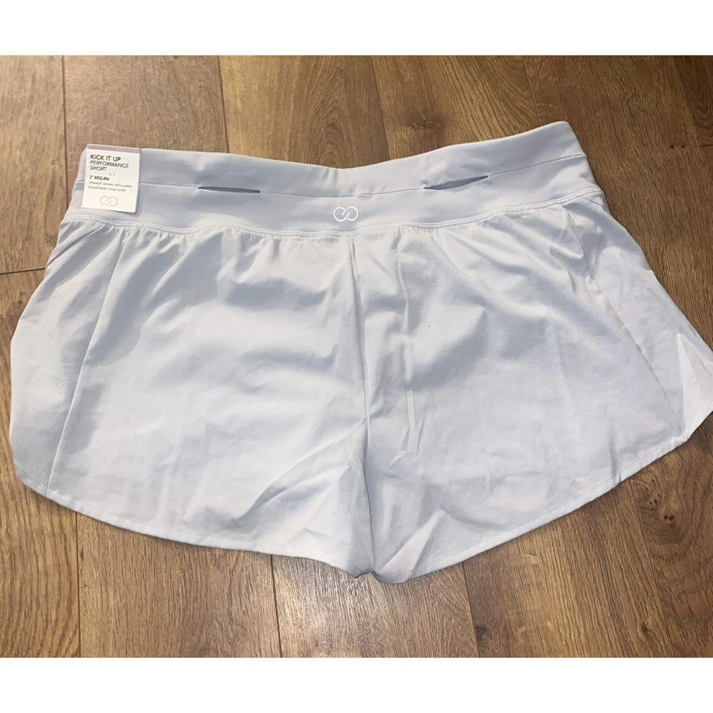 Calia By Carrie Underwood‎ Kick It Up Performance Shorts High Rise Grey Large - Picture 2 of 3